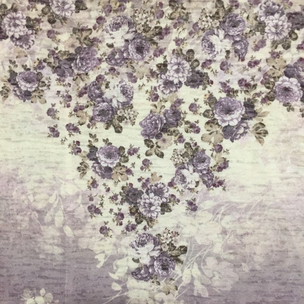Beautiful dolman short sleeve tee lavender flowers Maurices Sz Med EUC Like new - Picture 2 of 12
